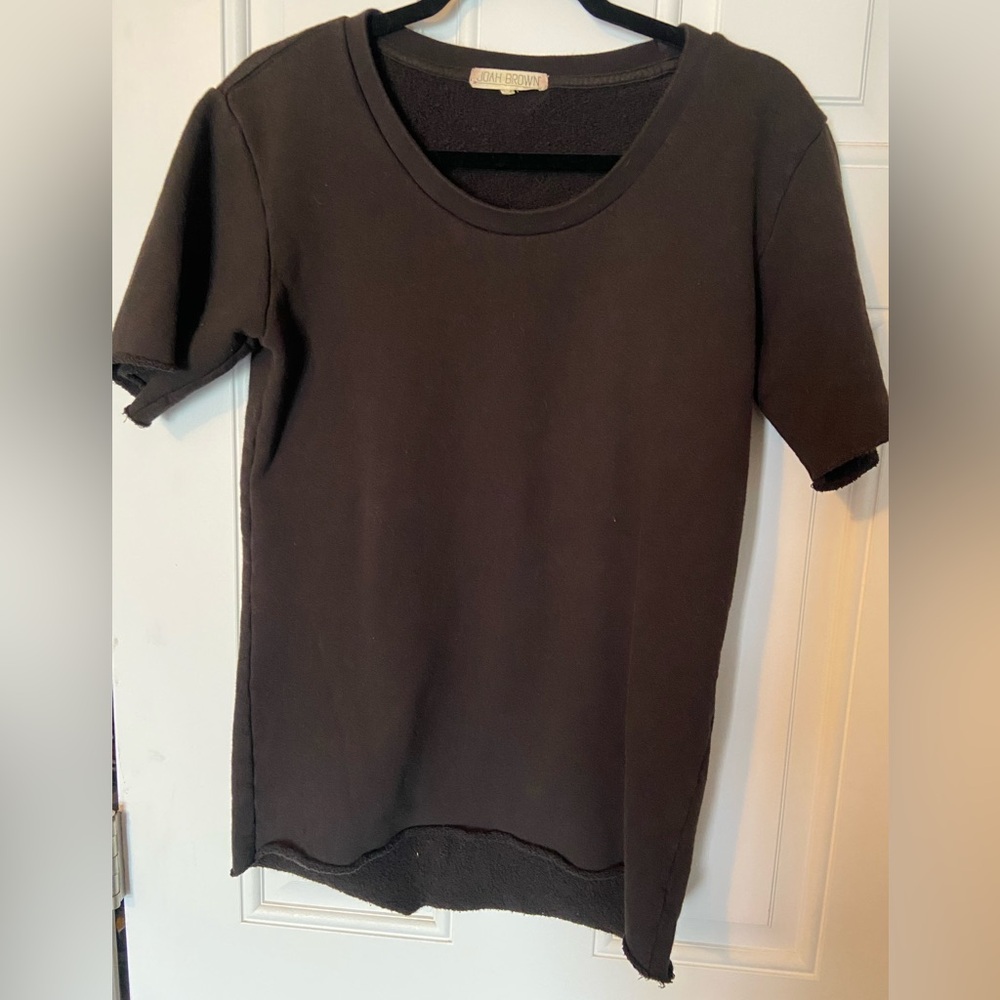 Joah Brown Black Short Sleeve Sweatshirt